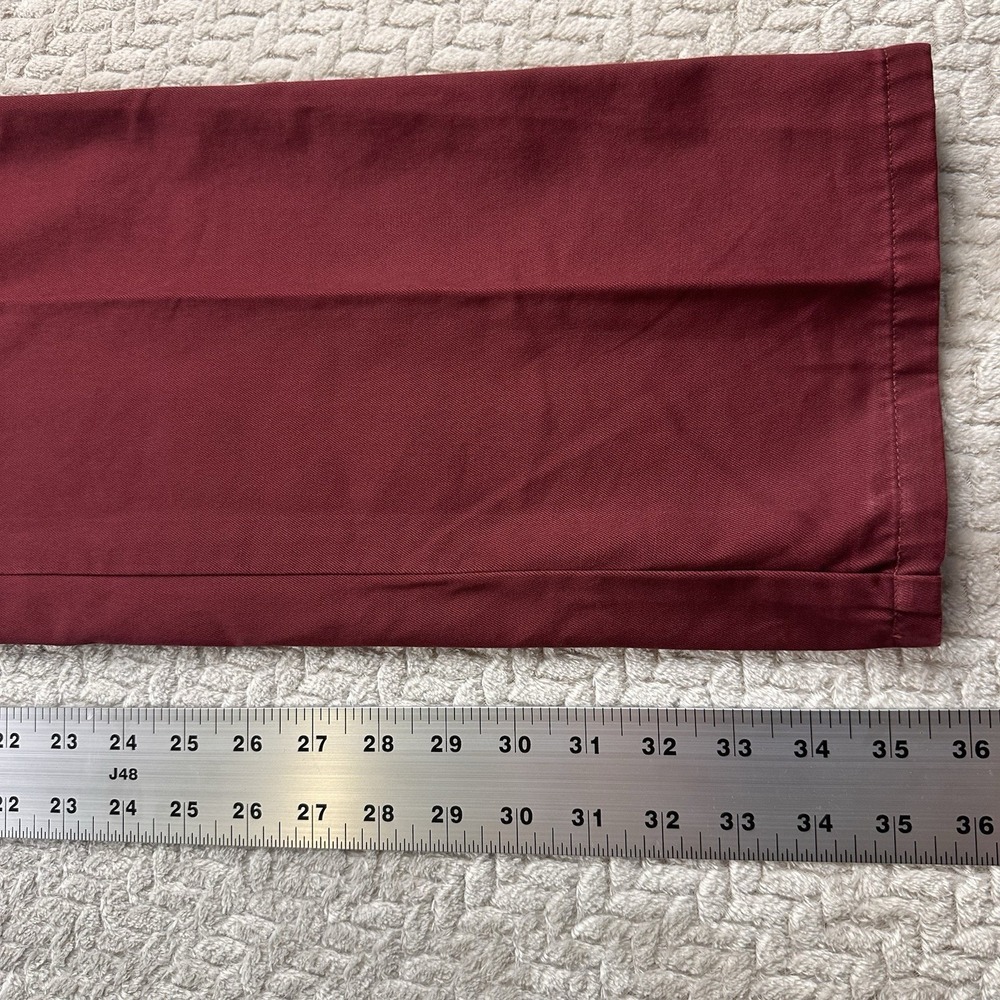 Peter Millar Dress Pants Men's 36x36 Pima Cotton Maroon Chino Office luxury golf - Picture 10 of 15